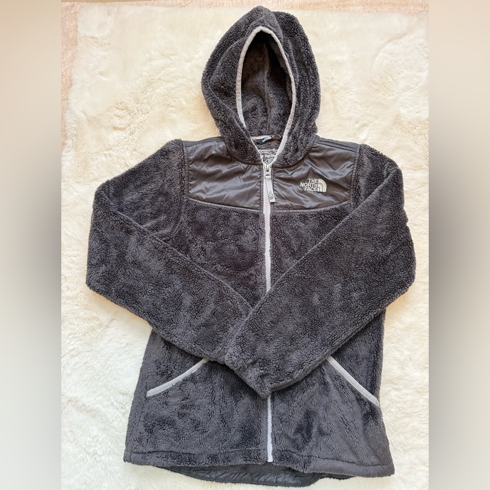 The North Face Osito Charcoal Fleece Jacket Girls Size L (14/16)